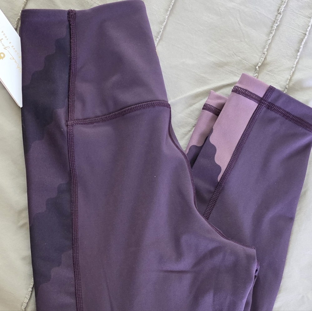 Purple and Black YOGA Leggings